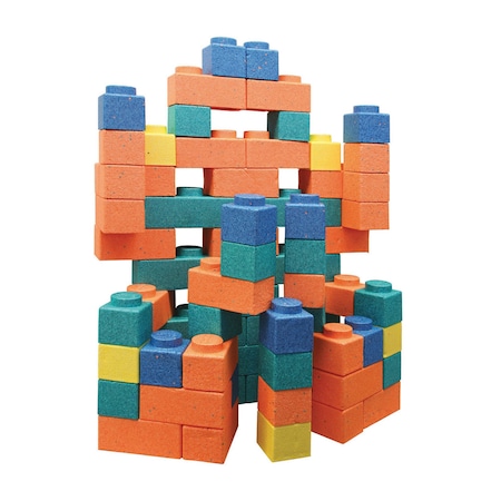 Creativity Street Gorilla Blocks Extra Large Building Blocks, Assorted Colors + Sizes, 66 Pieces Per Set PAC00384